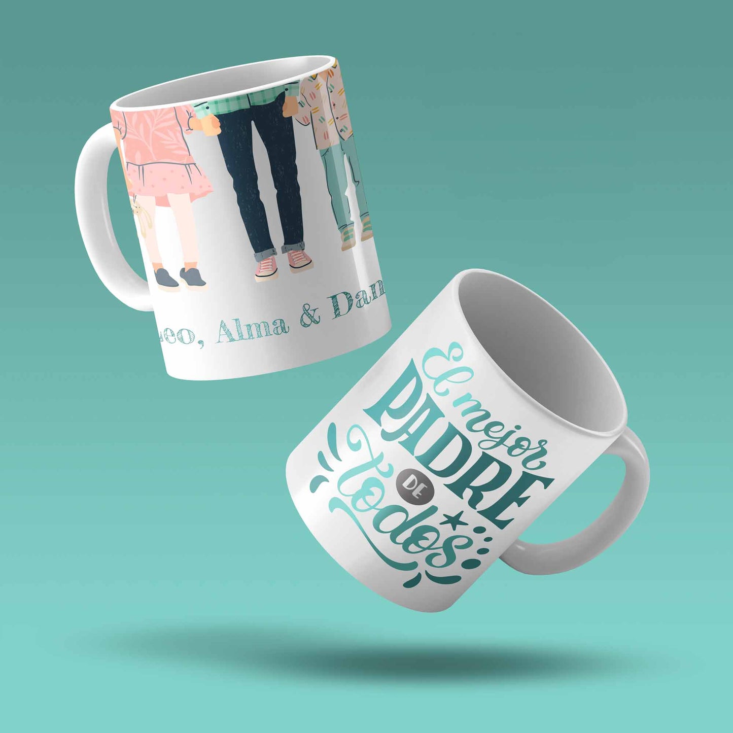 Taza Día del padre Silueta Color