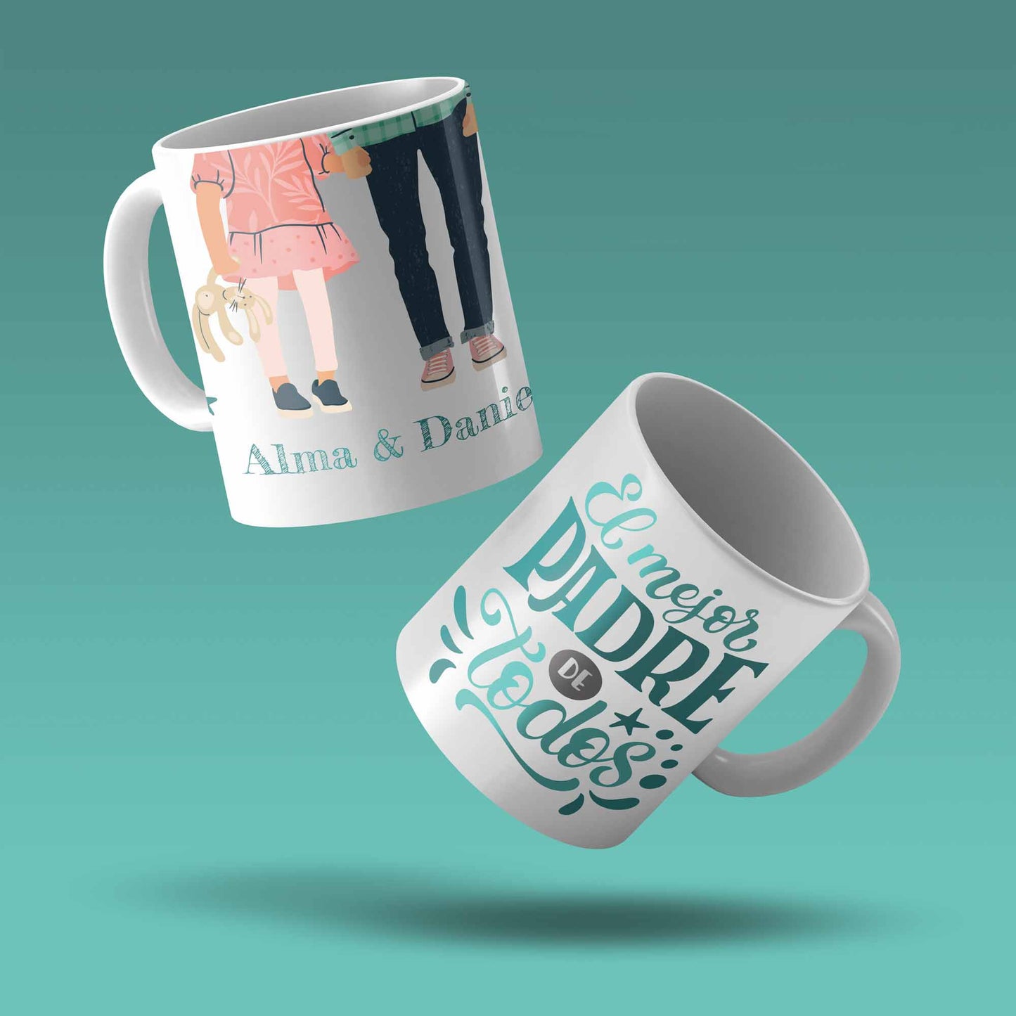 Taza Día del padre Silueta Color