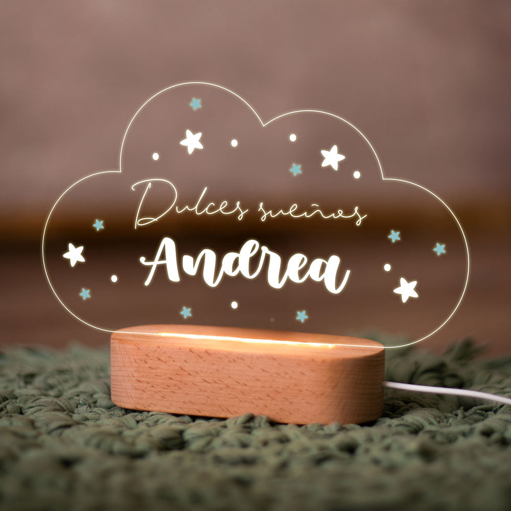 Lámpara Quitamiedos Personalizada Nube