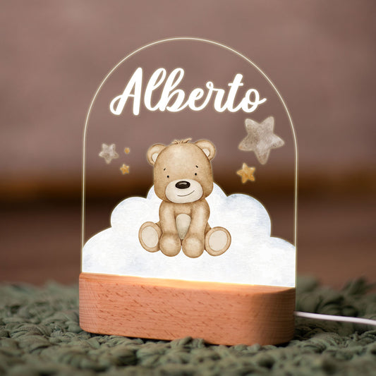 Lámpara Infantil Quitamiedos Personalizada Oso Color
