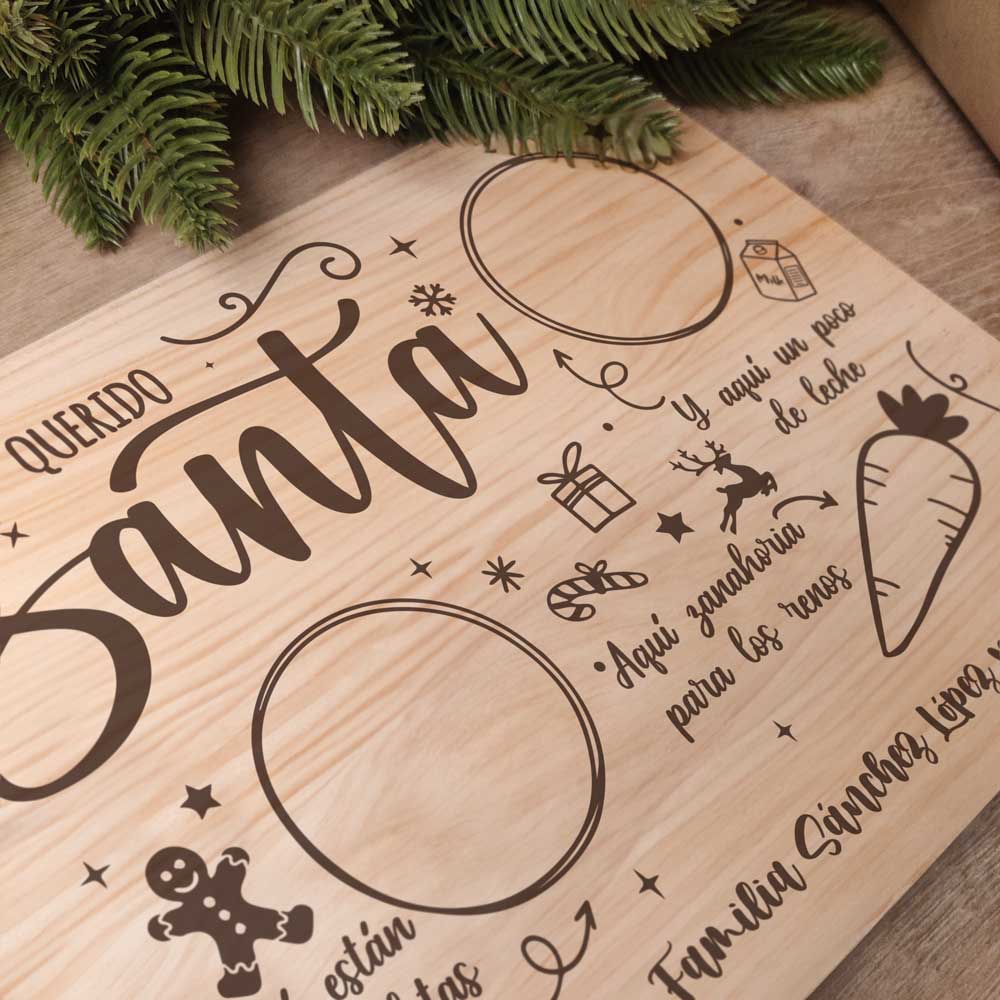 Bandeja de Natal de Papai Noel marrom personalizada