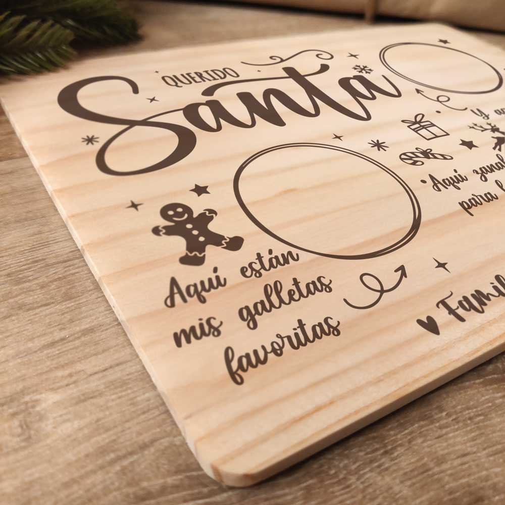 Bandeja de Natal de Papai Noel marrom personalizada