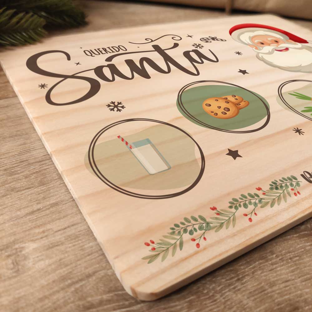 Bandeja Papá Noel Santa Claus Navidad Color Personalizada