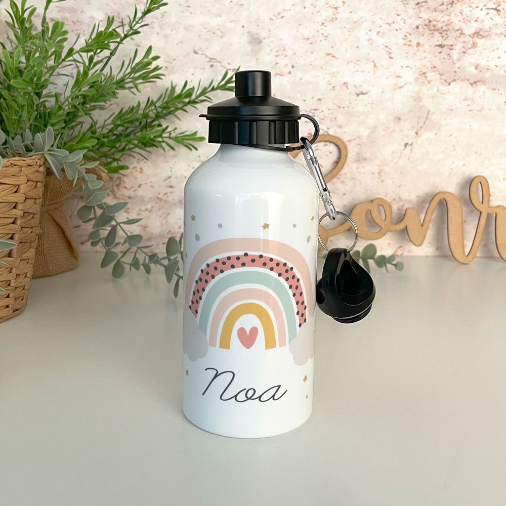 Botella de aluminio (2 tapones)