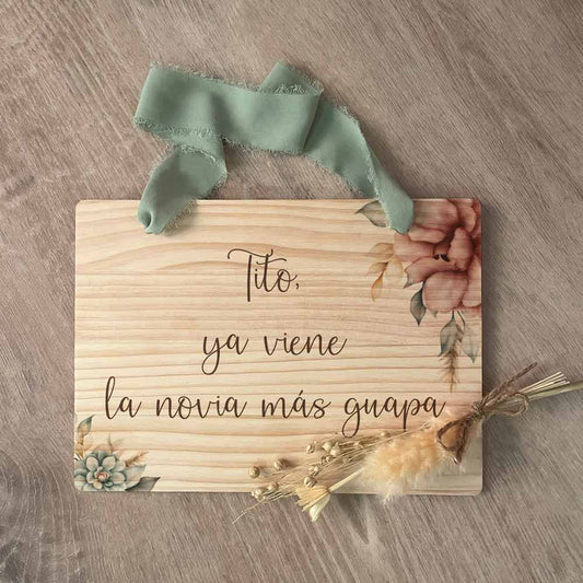 Cartel Ceremonia Flores Personalizable