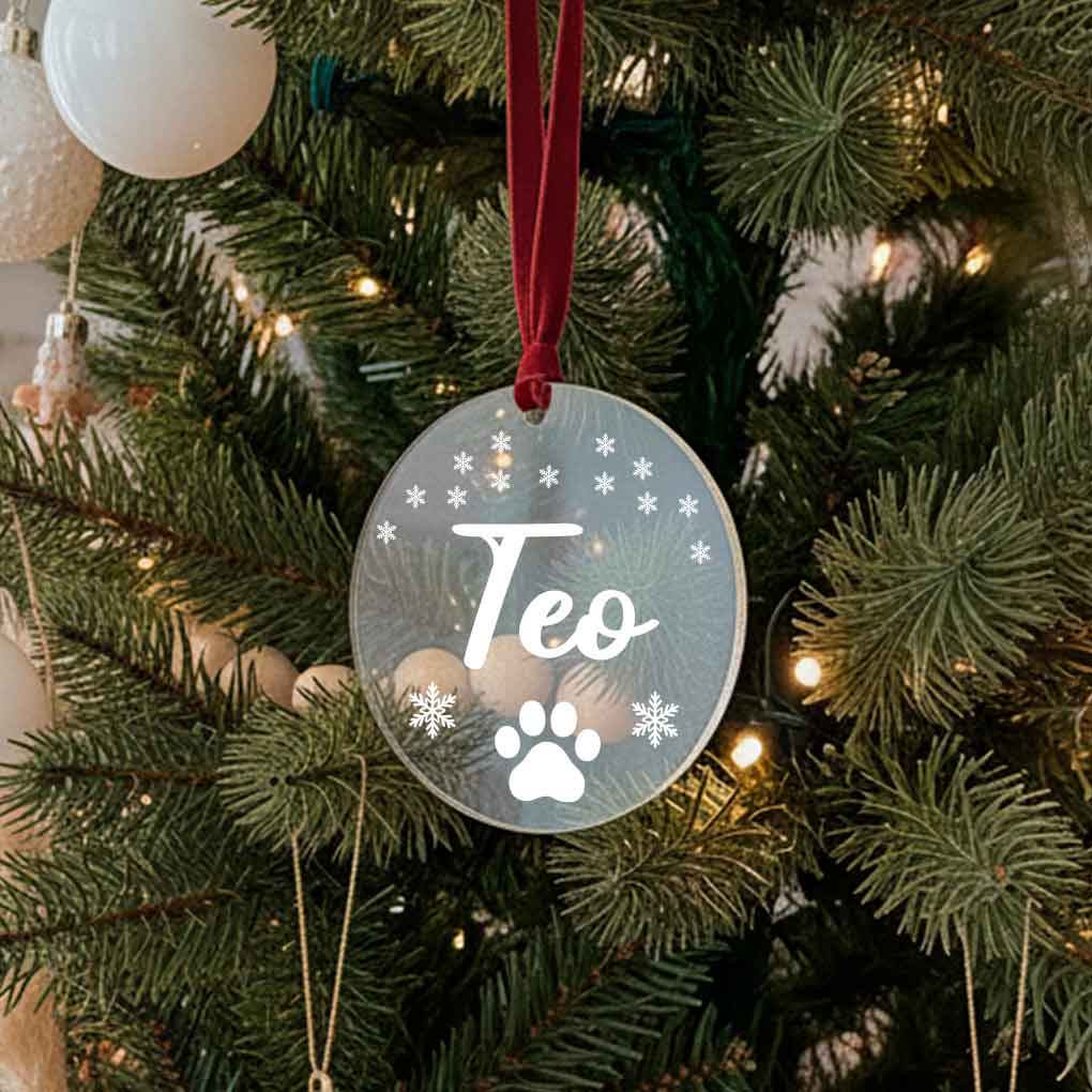 Bola Navidad Acrílica Personalizada con Cordel