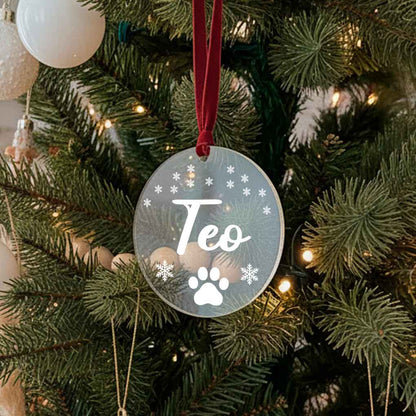 Bola Navidad Acrílica Personalizada con Cordel