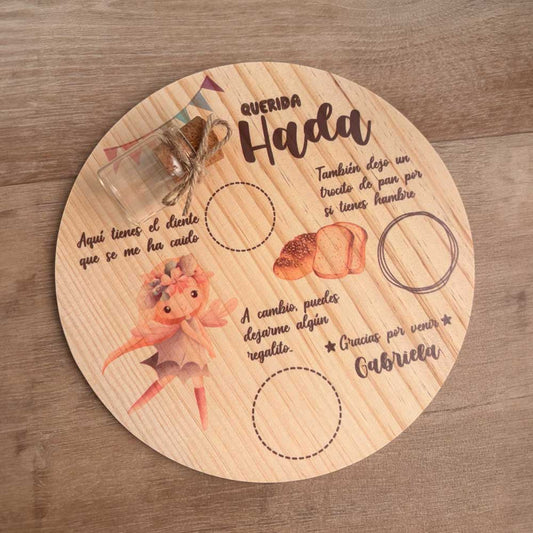 Bandeja Bienvenida Hada de los Dientes Personalizada