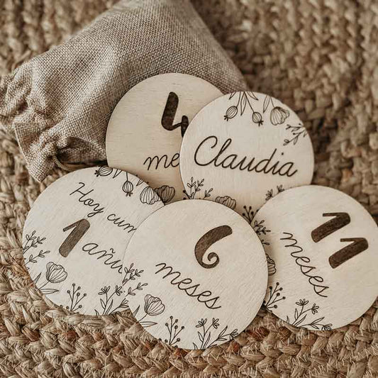 Cumple Mes Floral Nombre