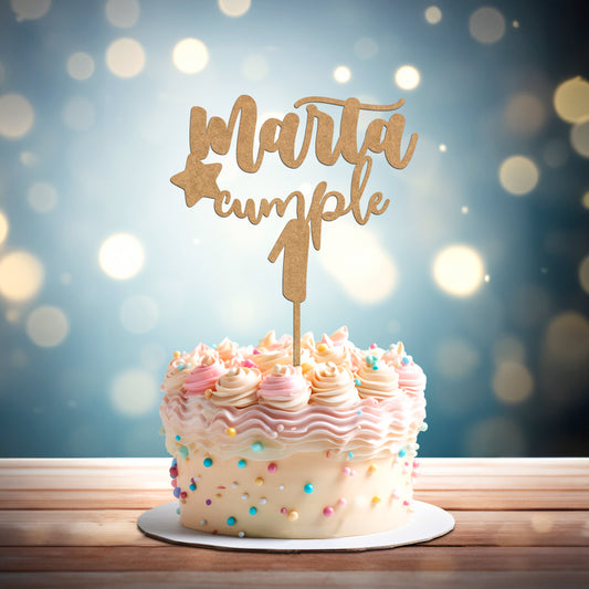 Cake topper Estrella personalizado