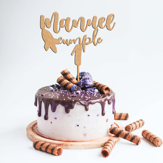 Cake Topper Cohete personalizado