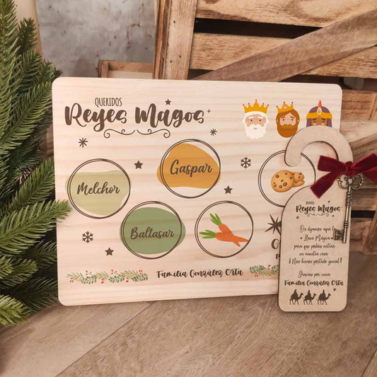 Pack Bandeja + Colgador con Llave Mágica Personalizado Adorno Navidad