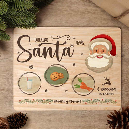 Bandeja Papá Noel Santa Claus Navidad Color Personalizada