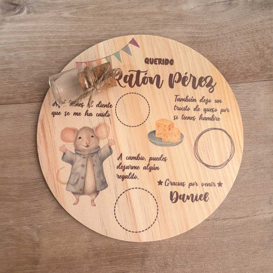 Bandeja Bienvenida Ratoncito Pérez Personalizada