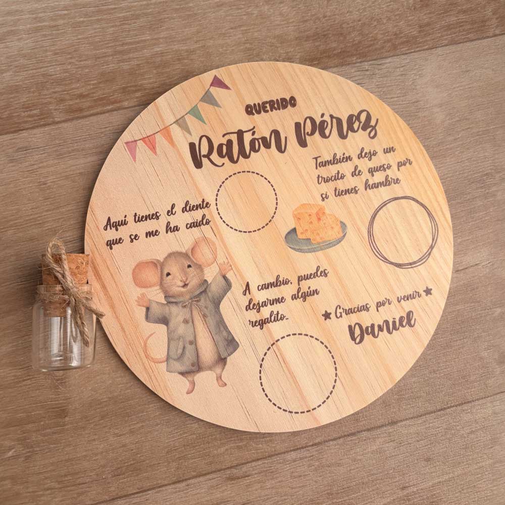 Bandeja Bienvenida Ratoncito Pérez Personalizada