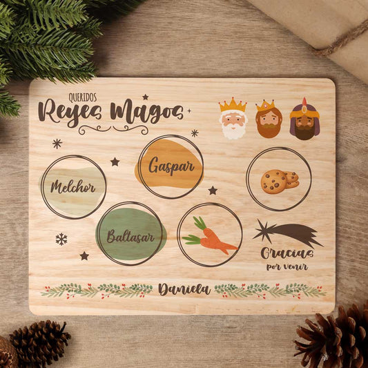 Bandeja Reyes Magos Color Navidad Personalizada