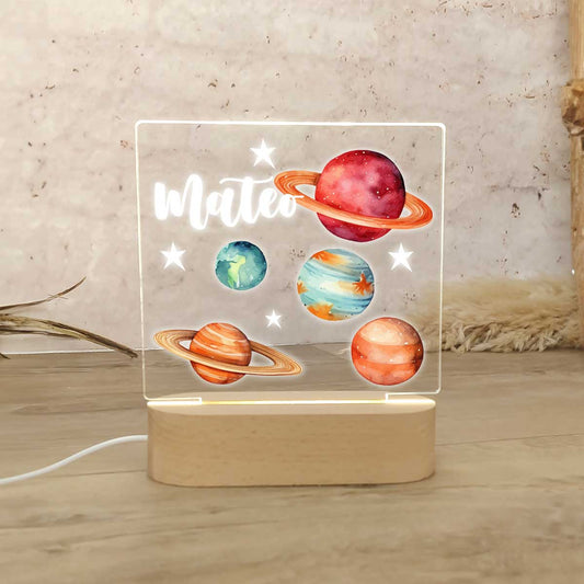 Lámpara Quitamiedos Personalizada Planetas