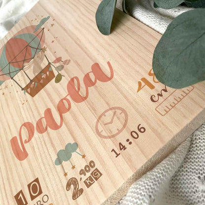 Natalicio de Madera Globo Animales Personalizado