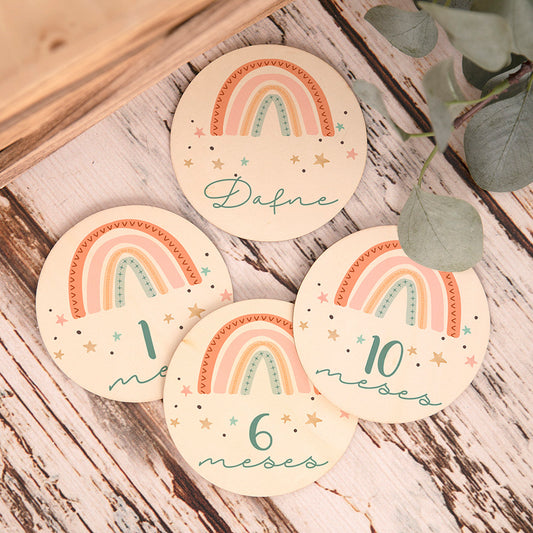 Cumple Mes Arcoiris y Estrellas
