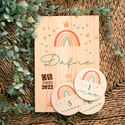 Pacote personalizado de nascimento e aniversário Rainbow Stars